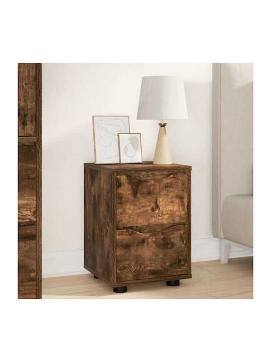 Wooden Bedside Table Brown 30.5x30x43cm