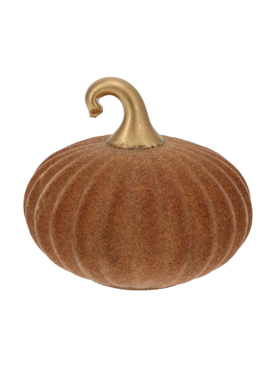 Jk Home Décor Κολοκύθα Γυαλί Βελούδο Καφέ 10x10cm