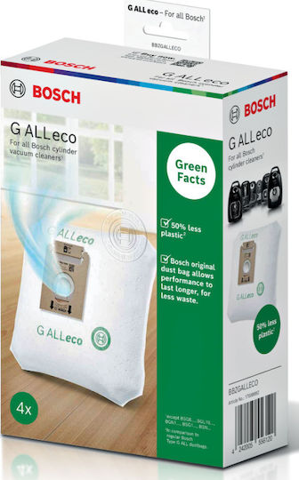 Bosch Σακούλες Σκούπας 4τμχ Συμβατή με Σκούπα Bosch