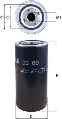 Mahle Oil Filter Oc 60
