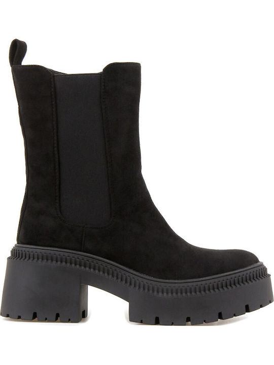 Silia D Suede Women's Chelsea Ankle Boots Black