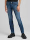 Anbass Men's Jeans Pants with Slim Fit Dark Blue