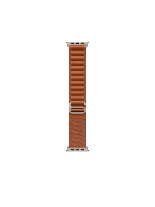 Apple Alpine Loop Strap Terra Cotta - Natural Titanium Finish - Medium (Apple Watch 44/45/46mm/Ultra 49mm)