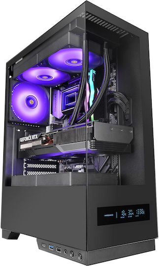 Mars Gaming MC-PULSAR Gaming Midi Tower Κουτί Υπολογιστή με Πλαϊνό Παράθυρο Μαύρο