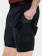 Twin 2 in 1 Sports Men's Shorts All Black Black