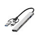 USB-A / USB-C Докинг станция с 4K PD Ethernet Сребрист (EDA008407101A)