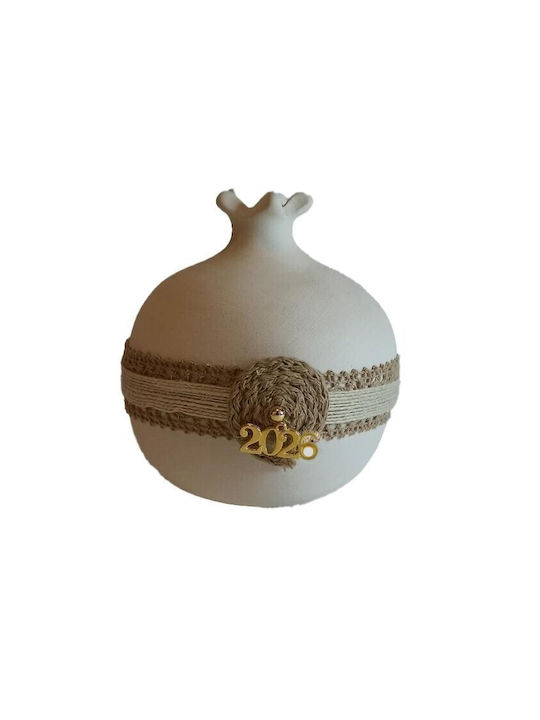 Dream Handmade Окачен Гоури Нар Бял Керамичен 2026 12x12см 1бр