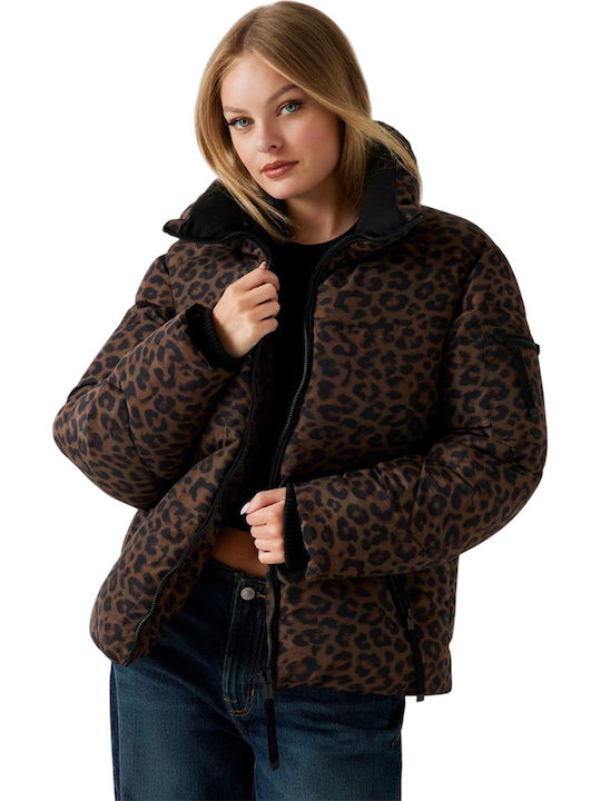 Guess Κοντό Γυναικείο Puffer Μπουφάν για Χειμών...