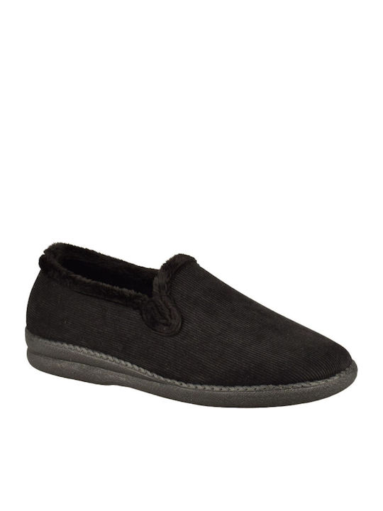 Heel Enclosed Men's Slipper Black