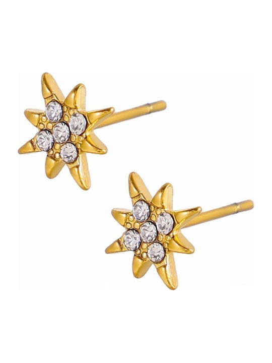 Callajewels Παιδικά Σκουλαρίκια Καρφωτά Αστέρια από Ατσάλι
