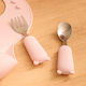Baby Besteckset aus Metall Rosa 2 Stück
