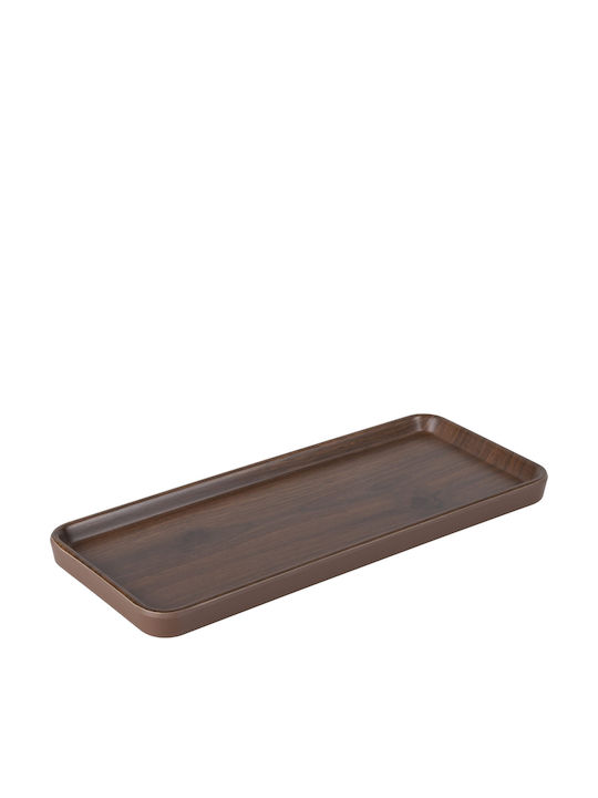 GTSA Servierplatte Rechteckig Melamin Braun 28.5x12cm 6Stück