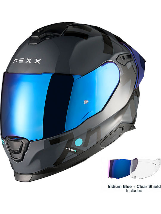 Nexx Y.100R Full Face with Sun Visor DOT / ECE 22.06 NIPPON PREMIUM Grey
