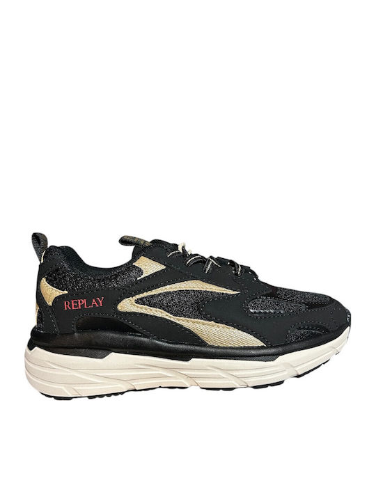 Replay Παιδικά Sneakers Μαύρα