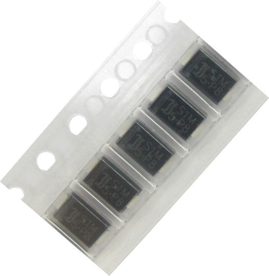 Diotec Δίοδος Rectifier με Τάση 1000V και Ένταση 1A 5τμχ S1M , 1A 1000V RECTIFIER DIODE Vf:1.1V, SMA (~DO-214AC) package Επιφανειακής Στήριξης S1M