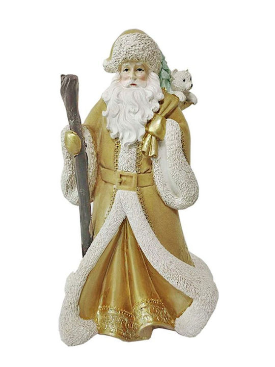 Moș Crăciun Baston Catifea Auriu 30,5cm 312.001.0107.04