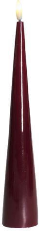 Sirius Christmas Burgundy Battery Candle 26x4.8cm
