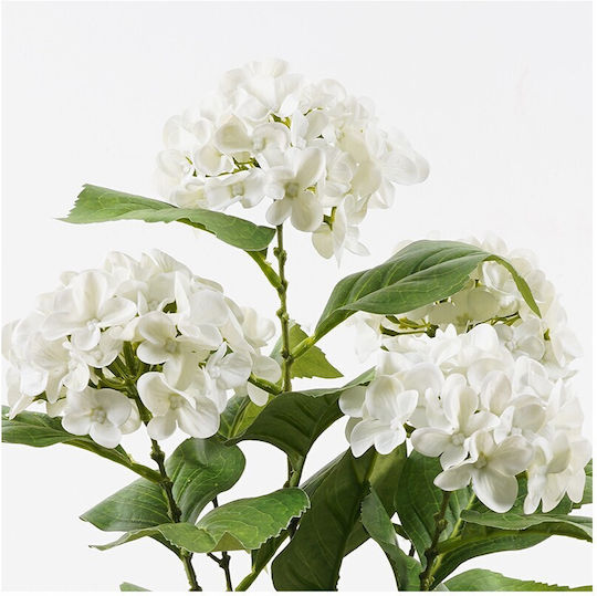 Διακοσμητικό Φυτό Γλάστρα Hydrangea Inart Λευκό Φ35x50εκ