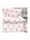 Borea Set Kids Duvet Cover Single with Pillowcase Cotton Pink 160x240cm