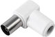 Г-образен Коаксиален Конектор RF Женски 9.5mm Бял