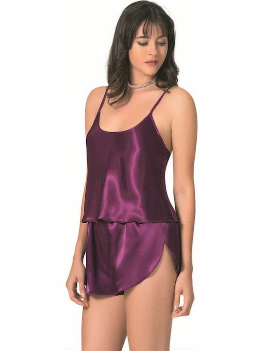Primoda Χειμερινό Γυναικείο Σετ Πιτζάμας Purple