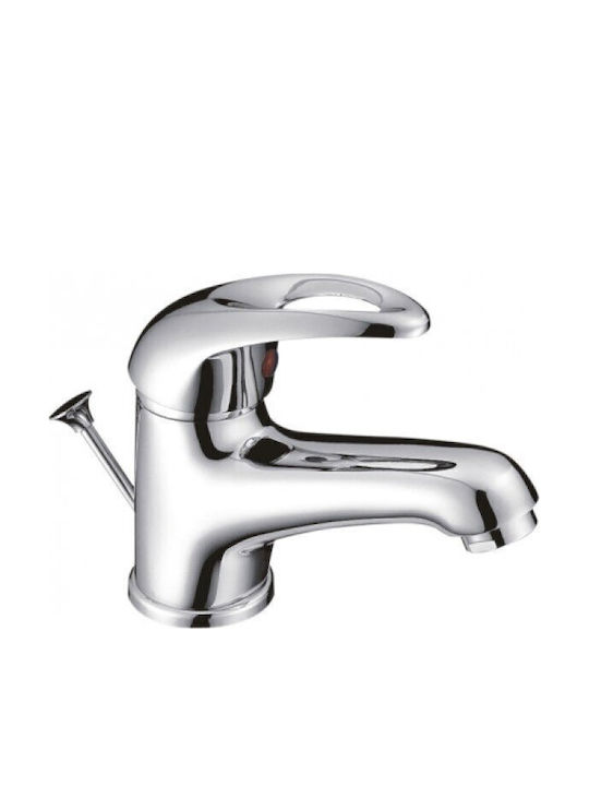 Inter Ceramic Αναμεικτική Μπαταρία Νιπτήρα Ασημί