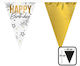Aluminum Foil Flags #degi Garland "Happy Birthday" 30 X 20 Cm 6 Pieces