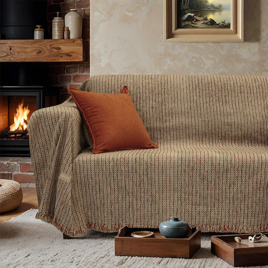 Lino Home Velora Sesselüberwurf Chenille 180x180cm Keramidi