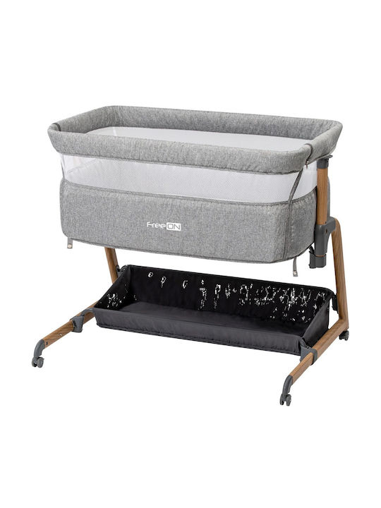 FreeOn Wiege mit Matratze und Rädern Gray