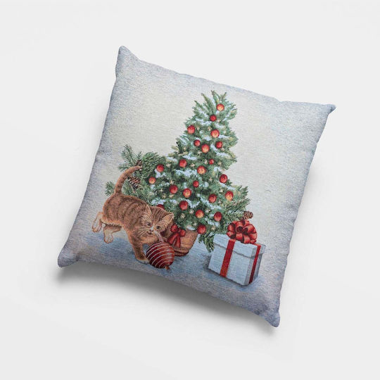 Christmas Pillow Case 45x45 Cotone Cat Tree