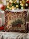 By Queen Limited Festive Edition Pillow Case North Pole Vintage Sleigh 45x45cm