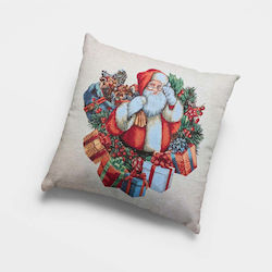 Χριστουγεννιάτικη Μαξιλαροθήκη 45χ45 Cotone Santa Gifts
