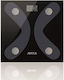 Smart Badezimmerwaage 180kg mit Körperfettmessung & Bluetooth Schwarze