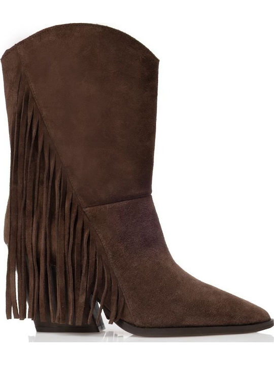 Sante Women's Ankle Boots with High Heel Brown