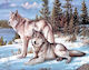 5D Diamond Painting Wolves 40x30cm