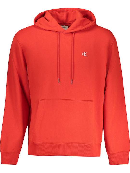 Calvin Klein Sweatshirt with Hood Red