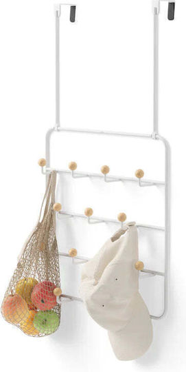 Umbra Wall Hanger Estique Wooden 16 Hooks White 36x11cm