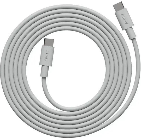 Data Fast Charging Cable Usb-c/usb-c Avolt 2 Meters Gray