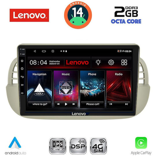 Lenovo Автомобилна Аудио Система (Блутут/USB/AUX/WiFi/GPS/Apple-Carplay/Android-Auto) с Тъчскрийн 9"