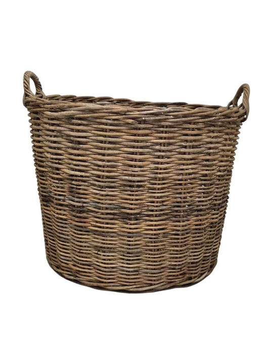 Ecoshadow Coș decorativ Din paie cu mânere Brown 47x47x40buc