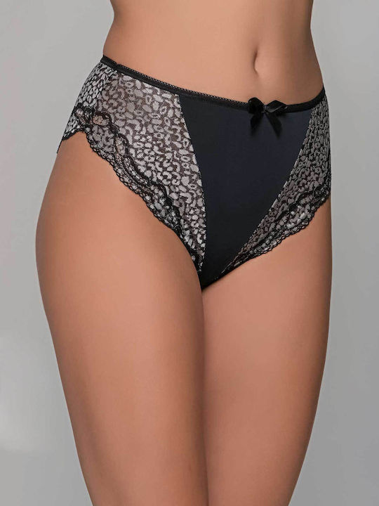 Milena by Paris Ψηλόμεσο Γυναικείο Slip με Δαντ...