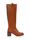 Damenstiefel mit Mittelhohem Absatz in Braun