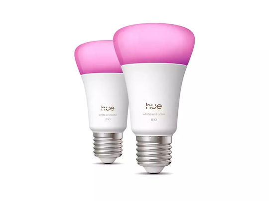 Philips Smart Λάμπες LED 6W για Ντουί E27 και Σχήμα A60 810lm Dimmable 2τμχ