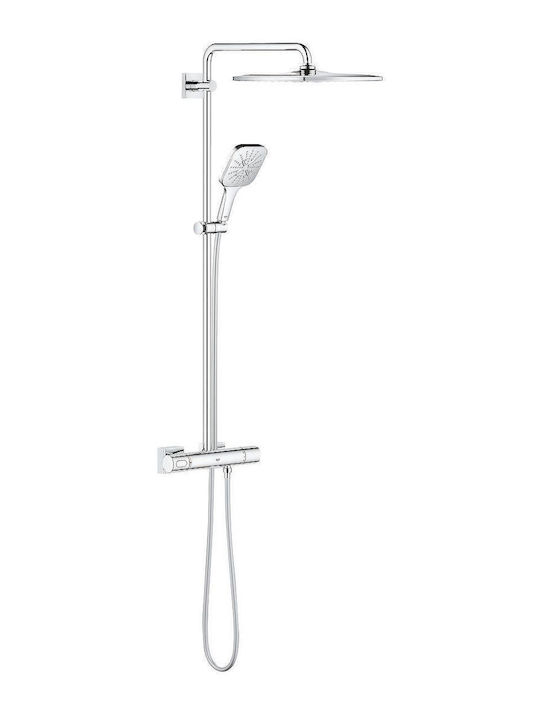 Grohe Στήλη Ντουζ με Μπαταρία Ασημί