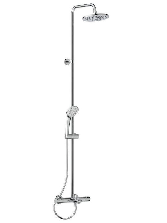 Vidima Duschsäule mit Armatur Silber