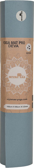 Στρώμα Γιόγκα Pro Yoga Mat Deva Light Blue 185x65x0.55cm Ιμάντα Μεταφοράς