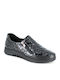 Γυναικεία Slip-On Δερμάτινα Μαύρα