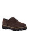 Δερμάτινα Γυναικεία Oxfords σε Καφέ Χρώμα