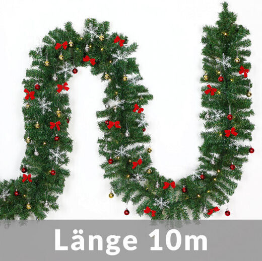 Casaria Crăciun Ghirlande Iluminată Plastică Verde 160cm 1buc