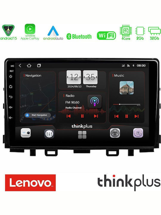 Lenovo Car Audio System for Kia Stonic 2018 (Bluetooth/USB/WiFi/GPS/Apple-Carplay/Android-Auto) with Touch Screen 9"